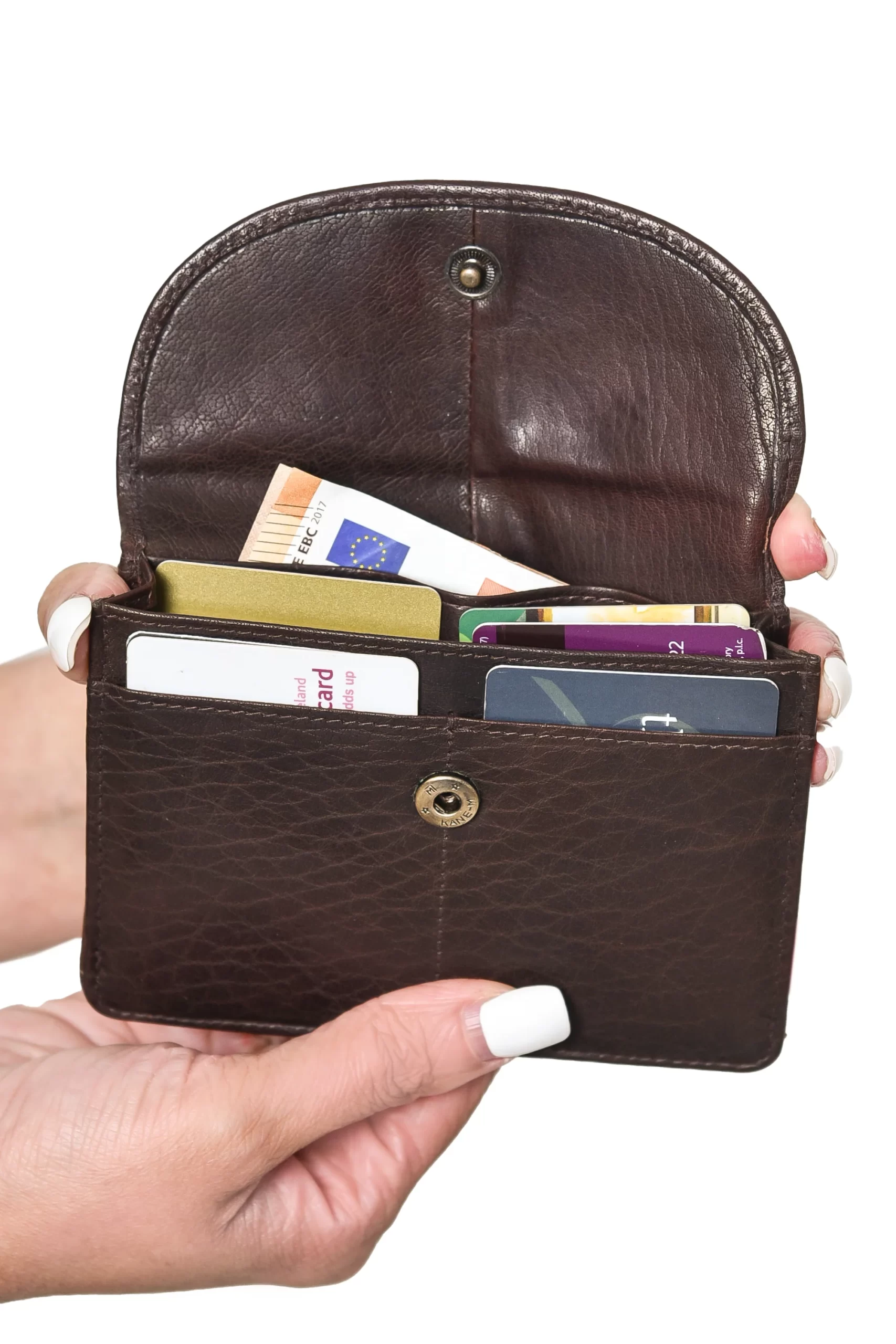 Back Zip Leather Purse - Image 2