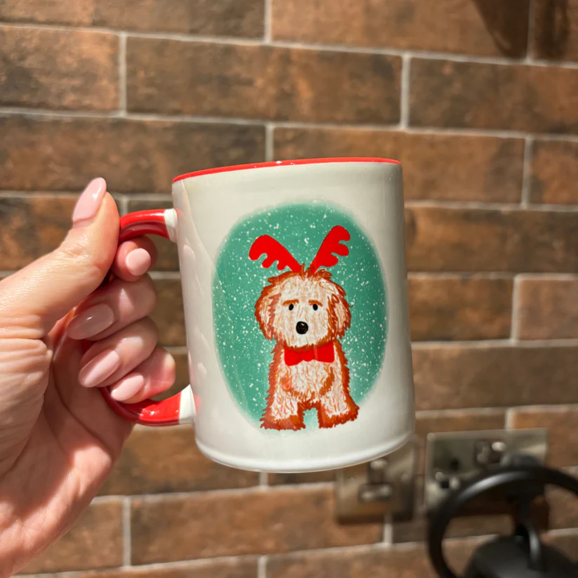 Happy Woofmas - Fun Christmas Mug from Connect The Dots Design - Image 2