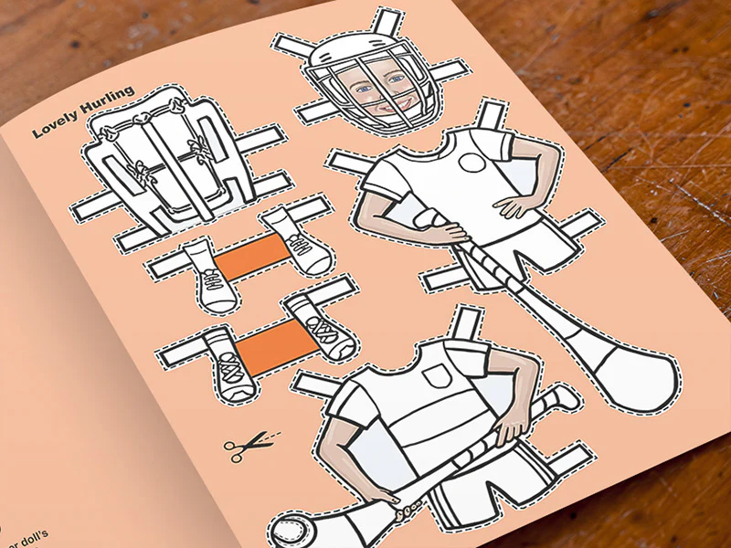 Sports Star Paper Doll  Colouring Book - Designed and Made in Co Waterford - Image 5